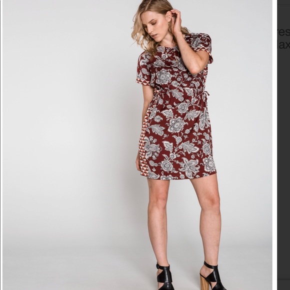 Scotch and Soda French Wine Cut Mini Dress - Picture 3 of 4